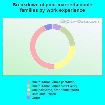 Breakdown of poor married-couple families by work experience